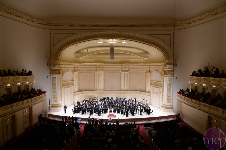 Tara Winds performing on the Carnegie Hall stage in 2025